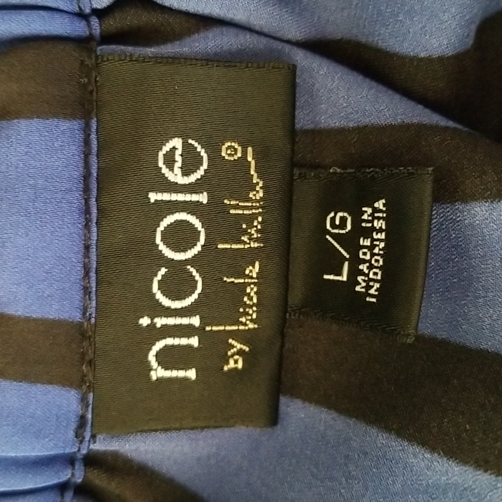Nicole Miller blouse Vibrant Colors.Sz.L - Picture 5 of 15
